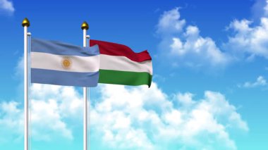 Kutupta alfa ile birlikte ARGENTINA ve HUNGARY bayrakları dalgalanıyor