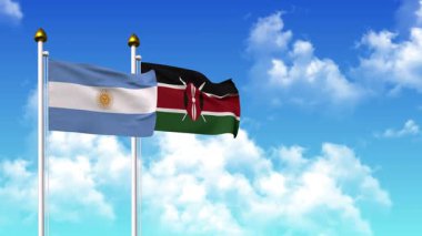 Kutupta alfa ile birlikte ARGENTINA ve KENYA bayrakları sallanıyor