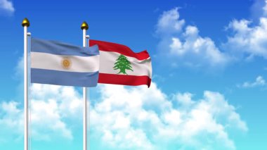 Kutupta alfa ile birlikte ARGENTINA ve LEBANON bayrakları dalgalanıyor