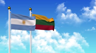 Kutupta alfa ile birlikte ARGENTINA ve LITHUANIA bayrakları sallanıyor