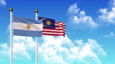 Kutupta alfa ile birlikte ARGENTINA ve MALAYSIA bayrakları dalgalanıyor