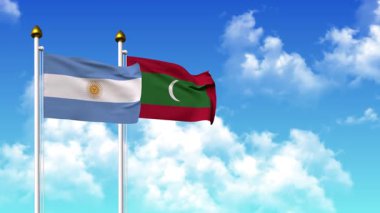 Kutupta alfa ile birlikte ARGENTINA ve MALDIVES bayrakları dalgalanıyor