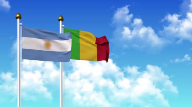 Kutupta alfa ile birlikte ARGENTINA ve MALI bayrakları dalgalanıyor