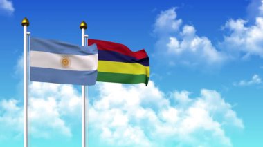 Kutupta alfa ile birlikte ARGENTINA ve MAURITIUS bayrakları dalgalanıyor