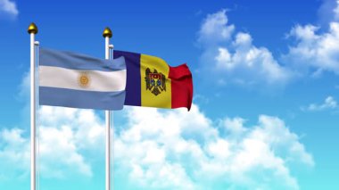 Kutupta alfa ile birlikte ARGENTINA ve MOLDOVA bayrakları dalgalanıyor