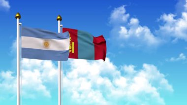 Kutupta alfa ile birlikte ARGENTINA ve mongolya bayrakları sallanıyor