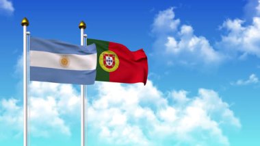 Kutupta alfa ile birlikte ARGENTINA ve PORTUGAL bayrakları dalgalanıyor