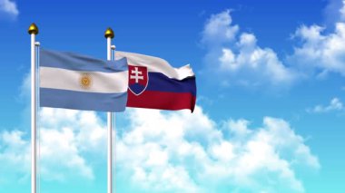 Kutupta alfa ile birlikte ARGENTINA ve SLOVAKIA bayrakları dalgalanıyor