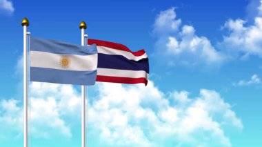 Kutupta alfa ile birlikte ARGENTINA ve THAILAND bayrakları dalgalanıyor