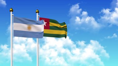 Kutupta alfa ile birlikte ARGENTINA ve TOGO bayrakları dalgalanıyor