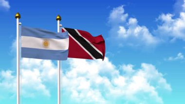 Kutupta alfa ile birlikte ARGENTINA ve TRINIDAD bayrakları dalgalanıyor