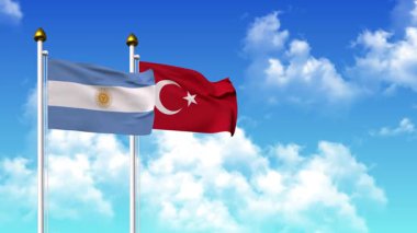 Kutupta alfa ile birlikte ARGENTINA ve TURKEY bayrakları sallanıyor