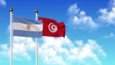 Kutupta alfa ile birlikte ARGENTINA ve TUNISIA bayrakları sallanıyor