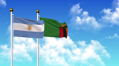 Kutupta alfa ile birlikte ARGENTINA ve ZAMBIA bayrakları sallanıyor