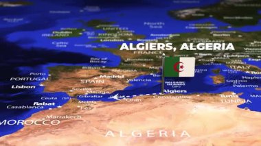 Cezayir 'den Belmopan' a bayrak iğneli uçuş