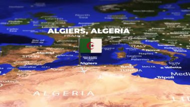 Algiers ALGERIA 'dan Brazzaville CONGO REPUBLIC' e bayrak iğneleriyle uçuş