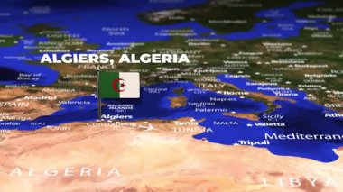 Algiers 'den Colombo SRI LANKA' ya bayrak iğneli uçuş