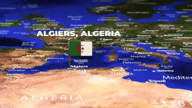 Cezayir 'den Cibuti' ye bayrak iğneli uçuş