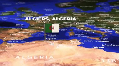 Algiers 'den Dodoma TANZANIA' ya bayrak iğneleriyle uçuş