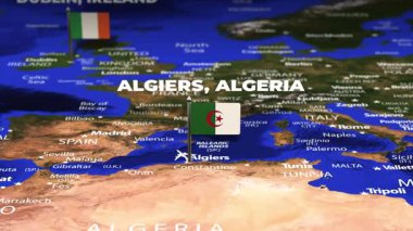 Algiers 'den Dublin' e bayrak iğneleriyle uçuş