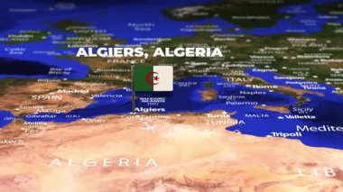 Algiers 'den Harare' ye bayrak iğneli uçuş