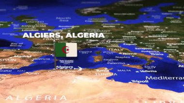 Cezayir 'den İslamabad' a bayrak iğneli uçuş