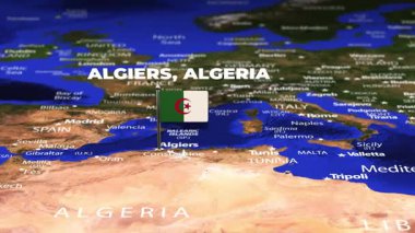 Algiers 'den Hartum' a bayrak iğneli uçuş.