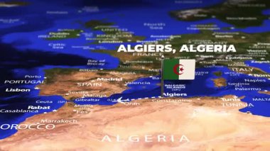 Cezayir 'den Kingston JAMAICA' ya bayrak iğneleriyle uçuş