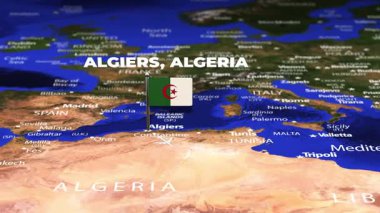 Cezayir 'den Kigali Rwanda' ya bayrak iğneleriyle uçuş