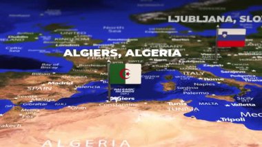 Algiers 'den Ljubljana' ya bayrak iğneli uçuş
