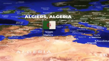 Algiers 'den Lusaka ZAMBIA' ya bayrak iğneli uçuş