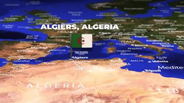 Cezayir 'den Maputo MOZAMBIQUE' a bayrak iğneleriyle uçuş