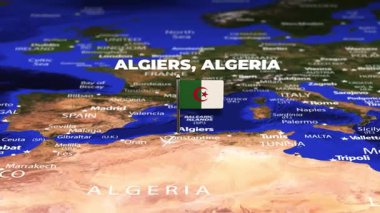 Algiers 'den Monrovia Liberia' ya bayrak iğneli uçuş