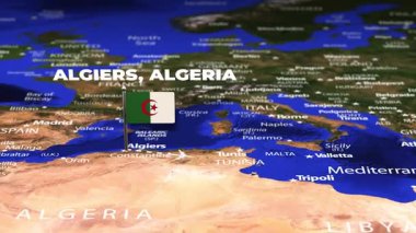 Cezayir 'den Mumbai' ye bayrak iğneli bir uçuş.