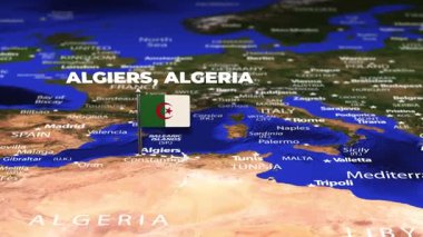 Algiers 'den Muscat OMAN' a bayrak iğneli uçuş