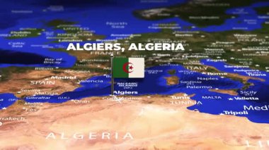 Algiers 'den N Djamena Chad' e bayrak iğneli uçuş