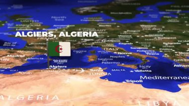 Algiers 'den Naypyidaw' a bayrak iğneli uçuş