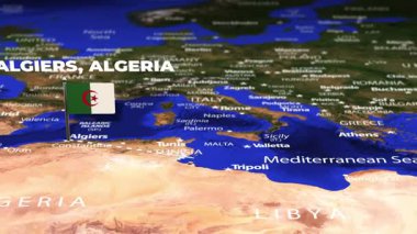 Cezayir 'den Port Moresby' ye bayrak iğneli yeni GUINEA seferi