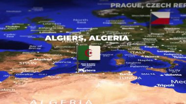 Cezayir 'den Prag' a bayrak iğneli uçuş