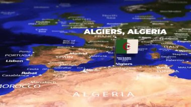 Cezayir 'den Quito Ekvador' a bayrak iğneli uçuş