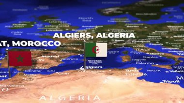 Cezayir 'den Rabat MoroCCO' ya bayrak iğneleriyle uçuş