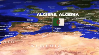 Algiers 'den Rio Brezilya' ya bayrak iğneleriyle uçuş