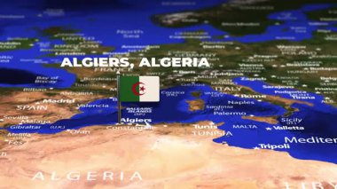 Algiers 'den Riyad' a bayrak iğneli uçuş.