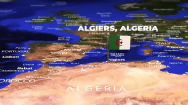 Cezayir 'den Sucre BOLIVIA' ya bayrak iğneleriyle uçuş