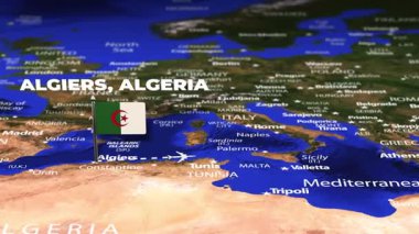 Algiers 'den Ulaanbaatar' a bayrak iğneli uçuş