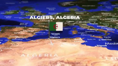 Algiers 'den Windhoek NAMIBIA' ya bayrak iğneli uçuş