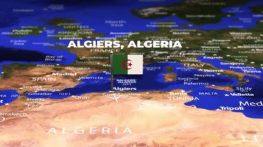 Cezayir 'den Yaounde CAMEROON' a bayrak iğneleriyle uçuş