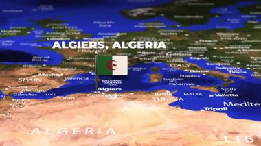 Cezayir 'den Addis Ababa EthIOPIA' ya bayrak iğneli uçuş