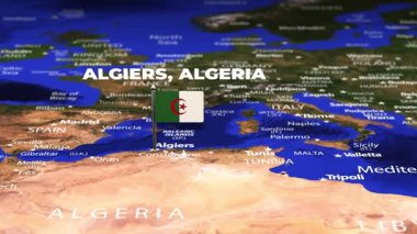 Algiers 'den Asmara ERITREA' ya bayrak iğneleriyle uçuş