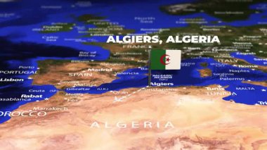 Algiers 'den Asuncion Paraguay' a bayrak iğneli uçuş